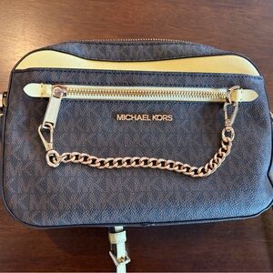 Michael Kors Tan and Gold Interior Bag